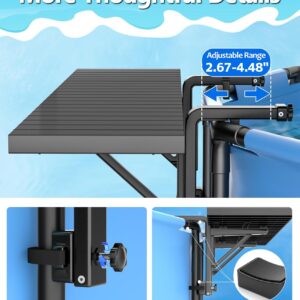 BoYata Poolside Bar for Above Ground Pools – Swim-Up Table Accessory for Outdoor Pool Parties