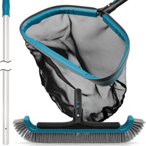 Pool Maintenance Kit for Inground & Above Ground Pools – Includes Skimmer Net & Brush Head