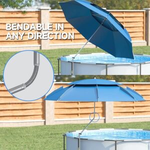 Swimming Pool Sunshade Umbrella – Heavy Duty Outdoor Patio Umbrella for Above Ground Pools