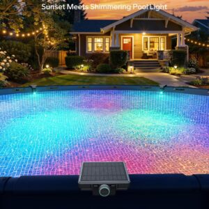 Color-Changing Solar Pool Lights – Waterproof Underwater LED Lights for Pools, Spas & Ponds