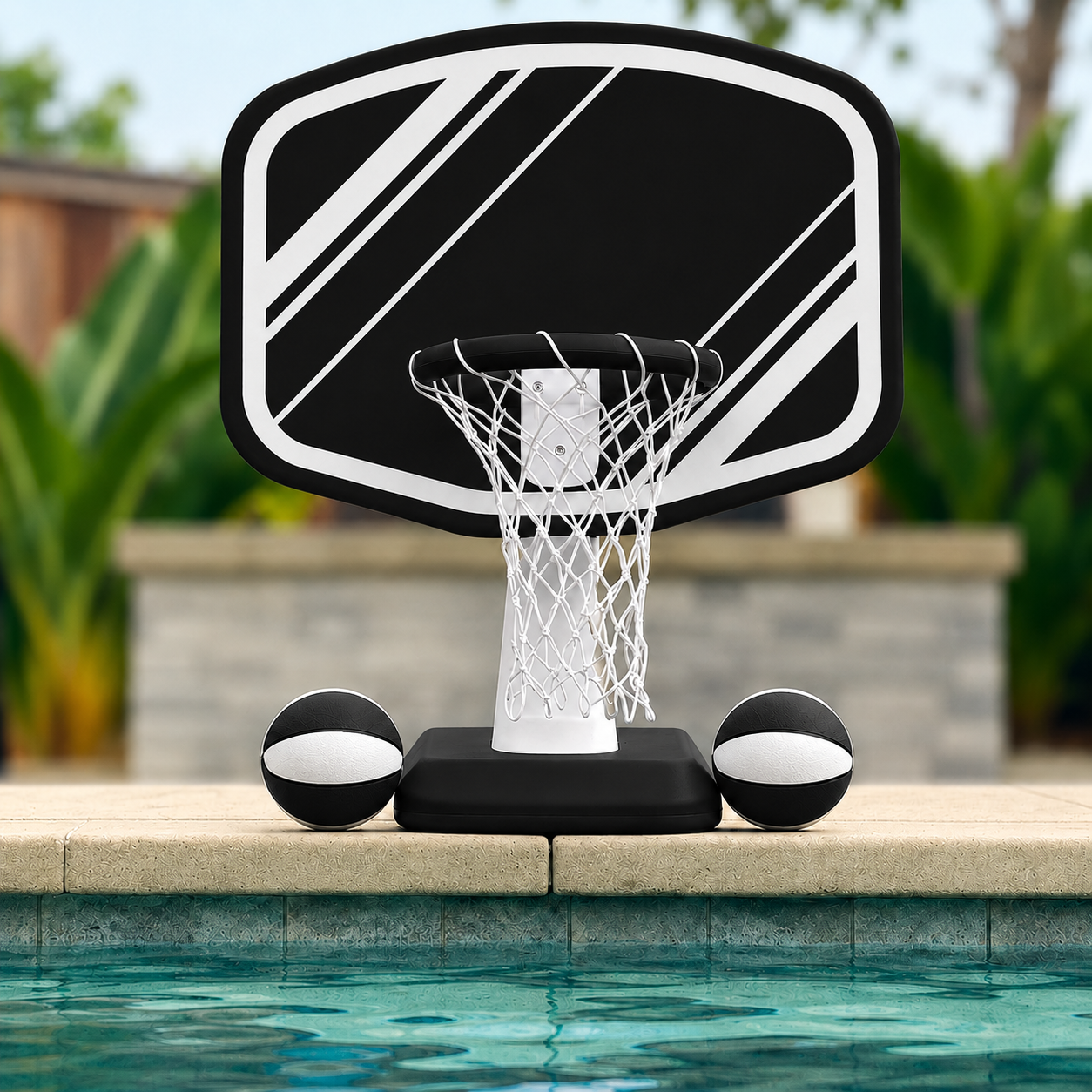 Floating Pool Basketball Hoop Set for Outdoor Water Fun - Image 3