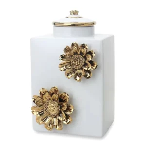 Golden Nordic Flower Jar